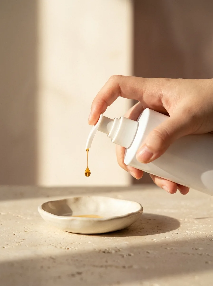 Product being applied