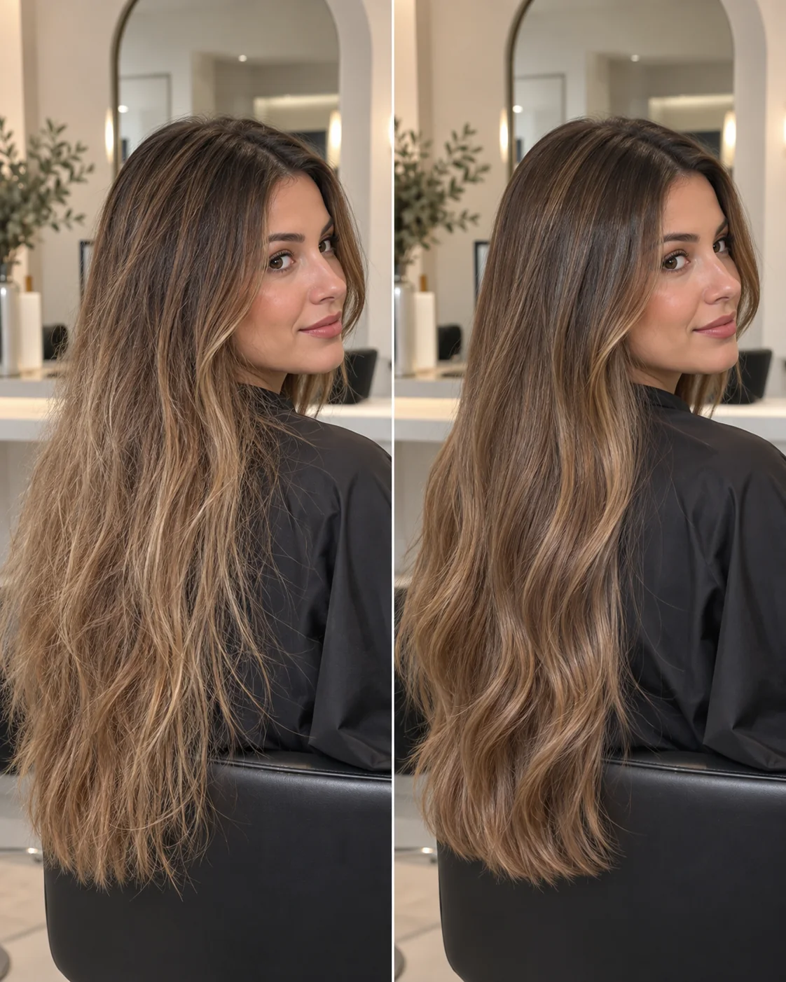 TecPlex Professional Bond Repair System - No.1 & No.2 cosmetic hair-finish visualization