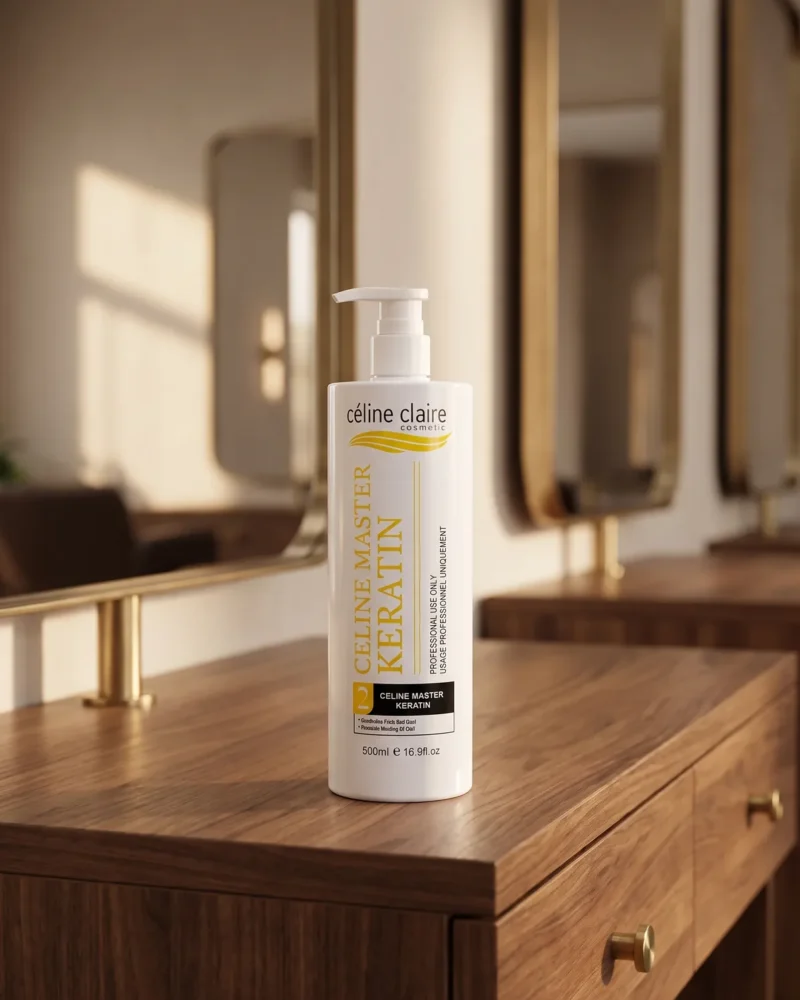 Celine Claire Hair Botox, Celine Master Keratin No.2 500 ml, on a salon backbar