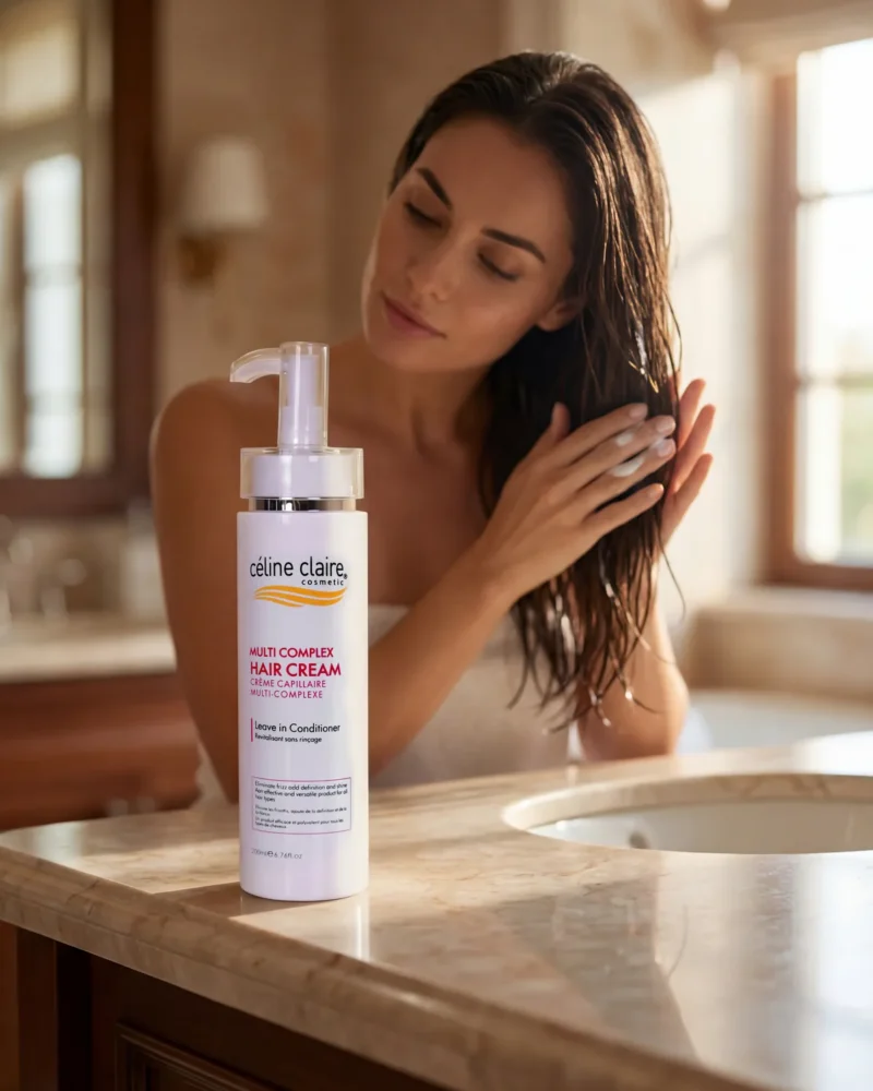 Multi Complex Hair Cream leave-in conditioner on a bathroom counter
