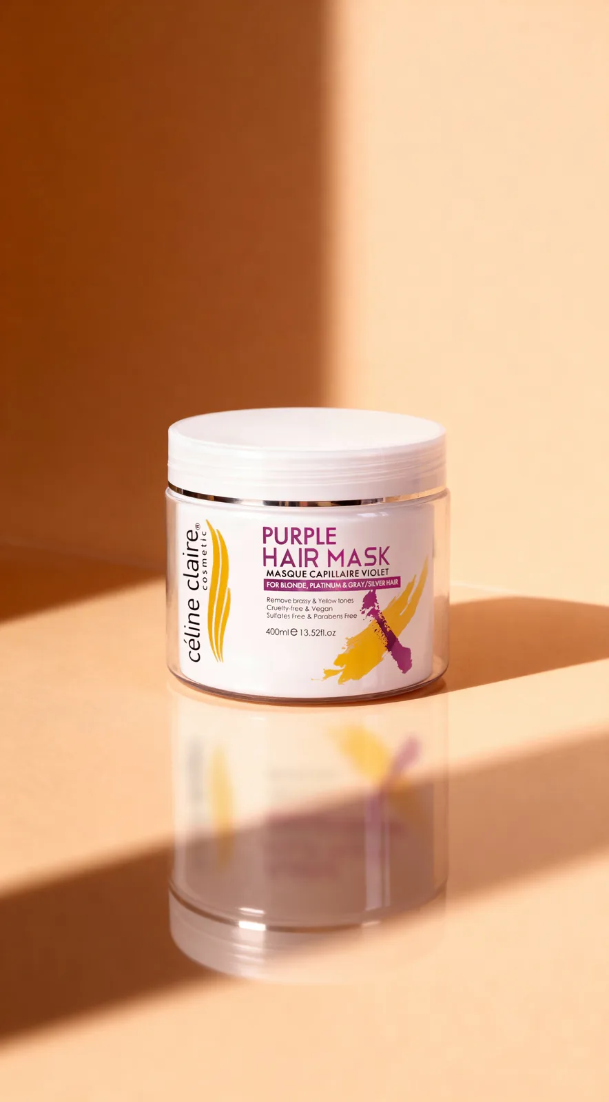 Celine Claire Purple Mask for Blonde Hair 400 ml jar